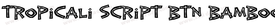 Tropicali Script BTN Bamboo Oblique字体转换